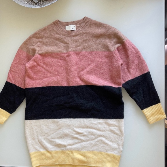 Aritzia - Wilfred Cipriana Sweater Dress - Stripes - Size 1 - Picture 2 of 3